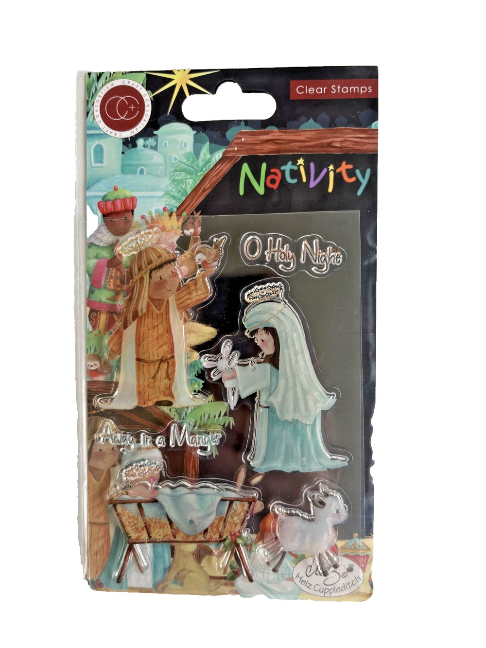 Manger CHRISTMAS Nativity Clear Rubber Stamp Set Craft Consortium CCSTMP047 New